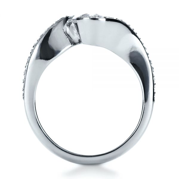  Platinum Platinum Wrapped Diamond Engagment Ring - Front View -  1152