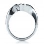 18k White Gold Wrapped Diamond Engagment Ring - Front View -  1152 - Thumbnail