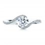 18k White Gold Wrapped Diamond Engagment Ring - Top View -  1152 - Thumbnail