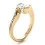 18k Yellow Gold 18k Yellow Gold Wrapped Diamond Engagment Ring - Three-Quarter View -  1152 - Thumbnail