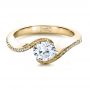 18k Yellow Gold 18k Yellow Gold Wrapped Diamond Engagment Ring - Flat View -  1152 - Thumbnail