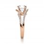 14k Rose Gold 14k Rose Gold Wrapped Diamond Halo Engagement Ring - Side View -  1114 - Thumbnail