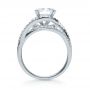 18k White Gold Wrapped Diamond Halo Engagement Ring - Front View -  1114 - Thumbnail