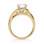 14k Yellow Gold 14k Yellow Gold Wrapped Diamond Halo Engagement Ring - Front View -  1114 - Thumbnail