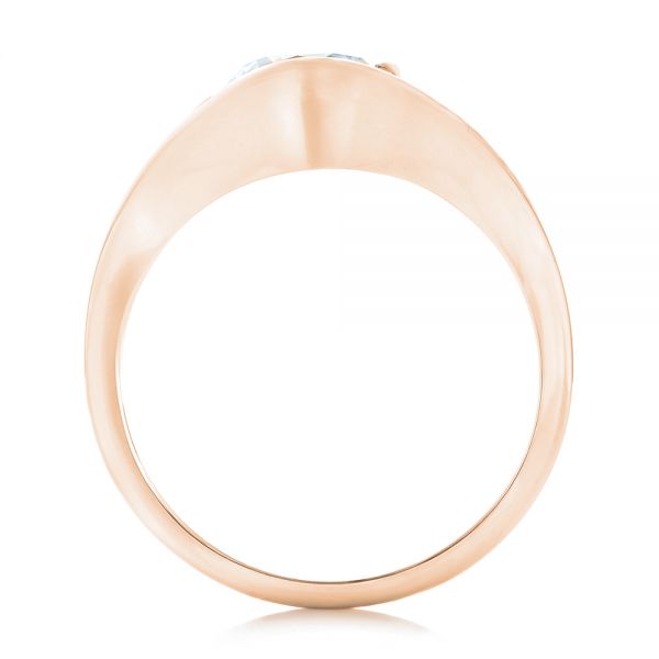 14k Rose Gold 14k Rose Gold Wrapped Solitaire Engagement Ring - Front View -  102329