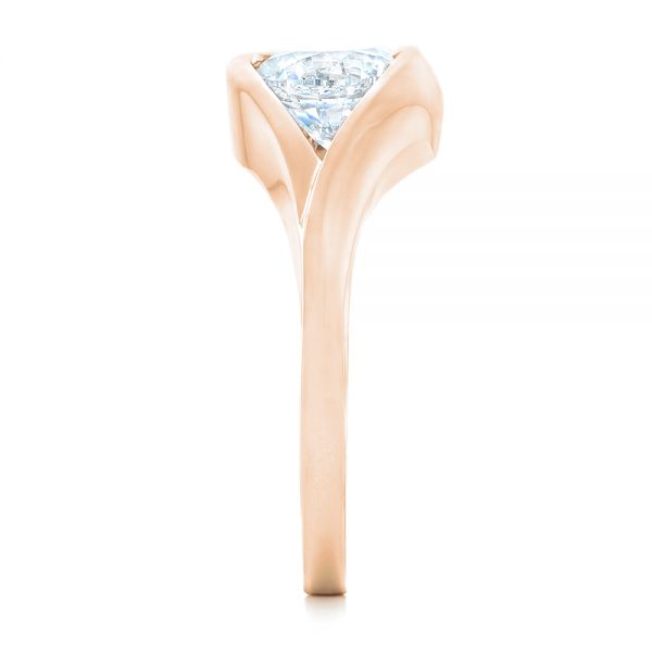 14k Rose Gold 14k Rose Gold Wrapped Solitaire Engagement Ring - Side View - 102329