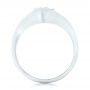 14k White Gold Wrapped Solitaire Engagement Ring - Front View -  102329 - Thumbnail