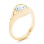 14k Yellow Gold Wrapped Solitaire Engagement Ring