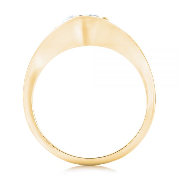 18k Yellow Gold 18k Yellow Gold Wrapped Solitaire Engagement Ring - Front View - 102329