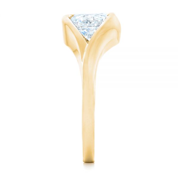 18k Yellow Gold 18k Yellow Gold Wrapped Solitaire Engagement Ring - Side View - 102329