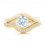 18k Yellow Gold 18k Yellow Gold Wrapped Solitaire Engagement Ring - Top View -  102329 - Thumbnail