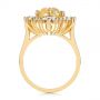 14k Yellow Gold Yellow Sapphire And Baguette Diamond Halo Engagement Ring - Front View -  105771 - Thumbnail