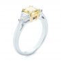 Yellow And White Diamond Engagement Ring - Three-Quarter View -  104142 - Thumbnail
