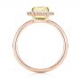 14k Rose Gold 14k Rose Gold Yellow And White Diamond Halo Engagement Ring - Front View -  104135 - Thumbnail