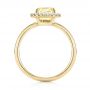 18k Yellow Gold 18k Yellow Gold Yellow And White Diamond Halo Engagement Ring - Front View -  104135 - Thumbnail
