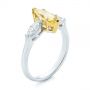 Yellow And White Marquise Diamond Engagement Ring - Three-Quarter View -  104141 - Thumbnail