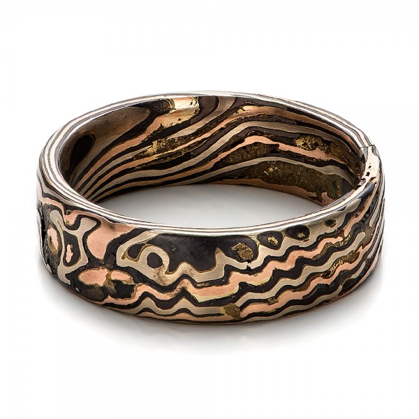 ... Jewelry â€º Men's Wedding Bands â€º Custom Men's Mokume Wedding Band