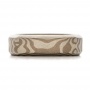 Men's Sandblasted Mokume Square Band - Top View -  100792 - Thumbnail