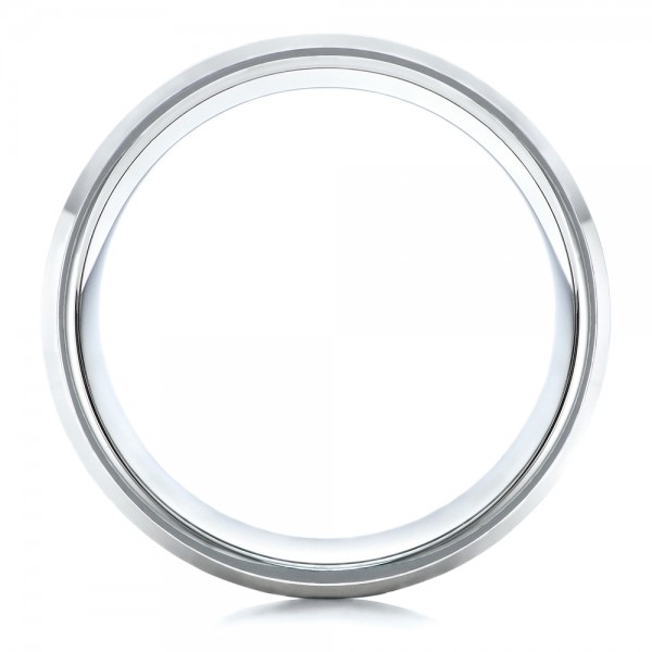 Men's White Tungsten Satin Finish Band - Front View -  101203