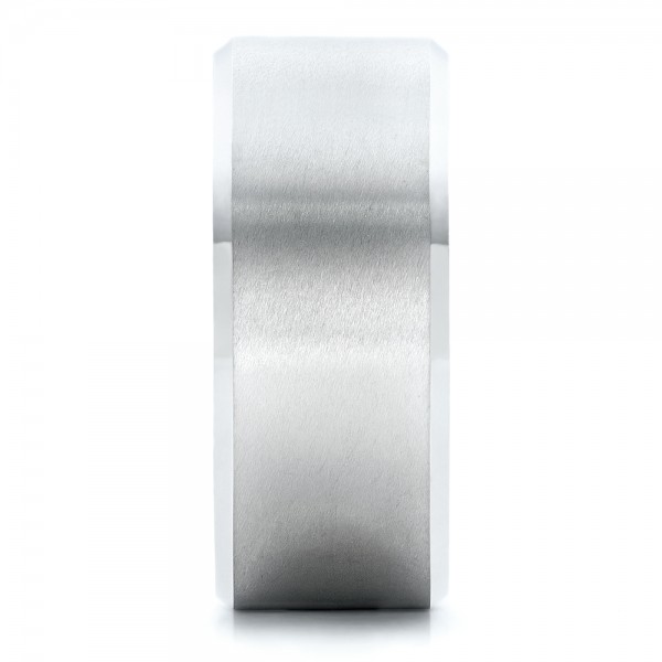 Men's White Tungsten Satin Finish Band - Side View -  101203