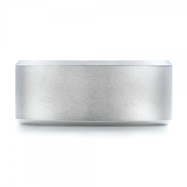 Men's White Tungsten Satin Finish Band - Top View -  101203