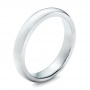 4mm White Tungsten Carbide Bright Polish Domed Comfort Fit Band - Three-Quarter View -  101195 - Thumbnail