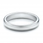 4mm White Tungsten Carbide Bright Polish Domed Comfort Fit Band - Flat View -  101195 - Thumbnail