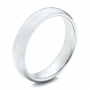 Men's Polished Domed White Tungsten Band - Three-Quarter View -  101194 - Thumbnail