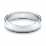 Men's Polished Domed White Tungsten Band - Flat View -  101194 - Thumbnail