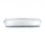 Men's Polished Domed White Tungsten Band - Top View -  101194 - Thumbnail