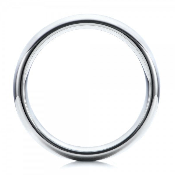 Men's Polished Domed White Tungsten Band - Front View -  101193