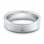 Men's Satin Finish White Tungsten Band - Flat View -  101196 - Thumbnail