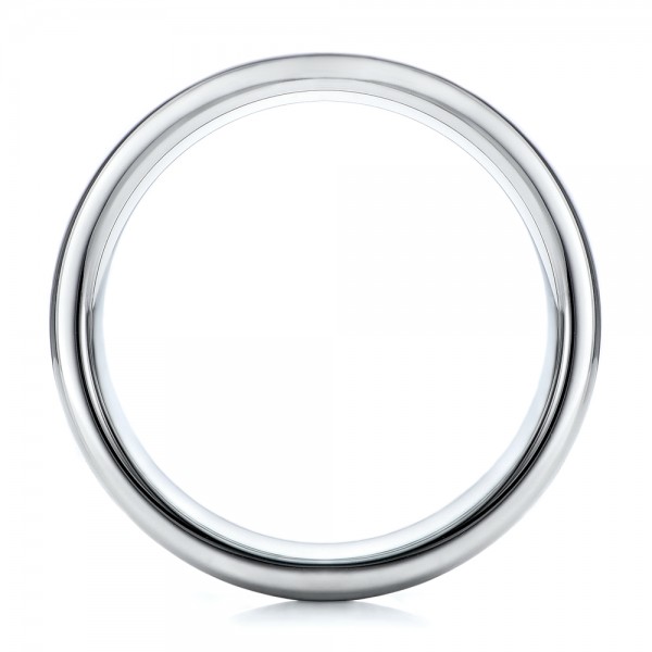 Men's Satin Finish White Tungsten Band - Front View -  101196