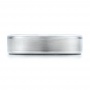 Men's Satin Finish White Tungsten Band - Top View -  101196 - Thumbnail