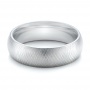 Men's Florentine Finish White Tungsten Band - Flat View -  101201 - Thumbnail