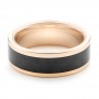 Rose Tungsten And Black Carbon Fiber Wedding Band - Flat View -  102715 - Thumbnail