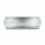 Men's Wire Brushed Finish White Tungsten Band - Top View -  101199 - Thumbnail