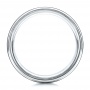 Men's White Tungsten With Black Antique Band - Front View -  101200 - Thumbnail