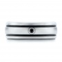 Men's Black And White Tungsten Band - Top View -  101184 - Thumbnail
