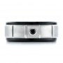 Men's Black And White Brushed Finish Tungsten Band - Top View -  101185 - Thumbnail