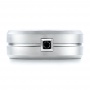 Men's White Tungsten Brushed Finish Band - Top View -  101187 - Thumbnail