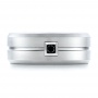 Men's White Tungsten Brushed Finish Band - Top View -  101187 - Thumbnail