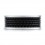 Men's Black And White Tungsten Band - Top View -  101209 - Thumbnail