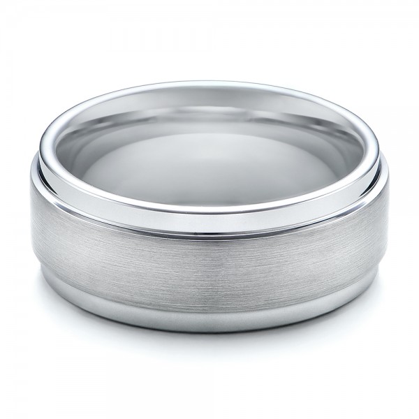 Men's Brushed Finish Tungsten Band - Flat View -  101192