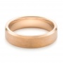 Rose Tungsten Beveled Edge Men's Wedding Band - Flat View -  102682 - Thumbnail