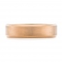 Rose Tungsten Beveled Edge Men's Wedding Band - Top View -  102682 - Thumbnail