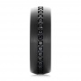 Black Tungsten Black Sapphire Men's Band - Side View -  102700 - Thumbnail