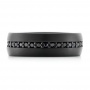 Black Tungsten Black Sapphire Men's Band - Top View -  102700 - Thumbnail