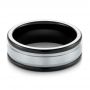 Black Tungsten Ring - Flat View -  104020 - Thumbnail