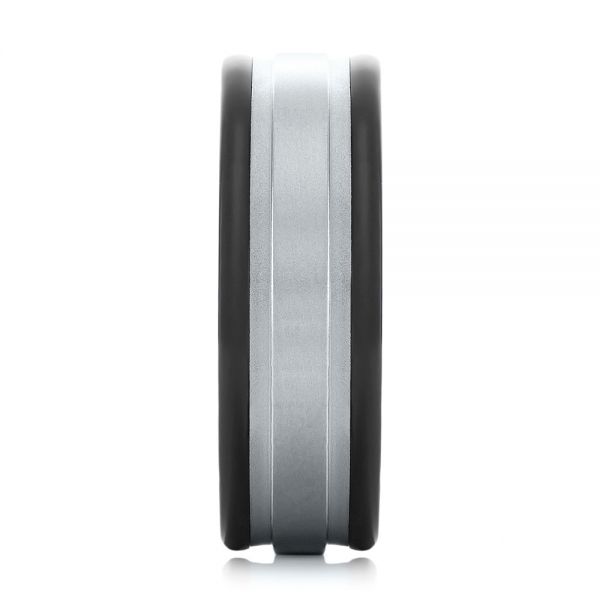 Black Tungsten Ring - Side View -  104020